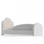 Lit tapissier à plancher bas SnuggleNest avec poche de rangement intégrée et rails latéraux de sécurité-134545983