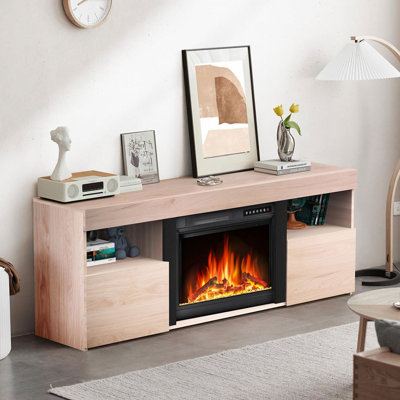 Meuble télé pour téléviseur de 60 po ou moins avec foyer électrique inclus