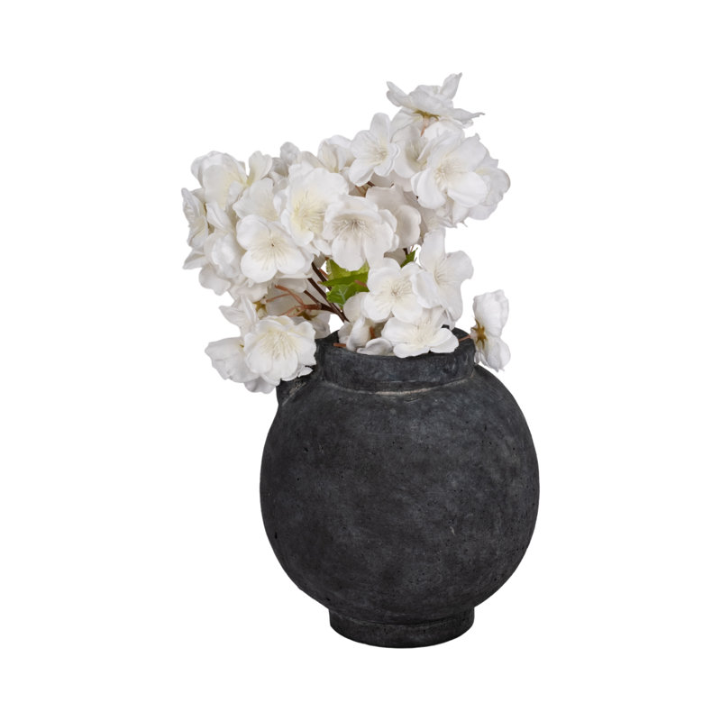 Contemporary Round Vase Handcrafted Terracotta Pottery Modern Sculptural Design Accent Vessel with Artisan Texture and Minimalist Silhouette for Elevated Interior Style and Visual Interest