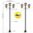 72" Thanksgiving Day Solar Lamp Post Lights Triple-Head Street Vintage Outdoor For Garden, Lawn,Pathway