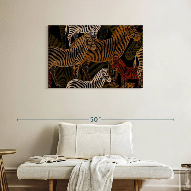 Brampt African Zebras Pattern, 24" H x 36" W