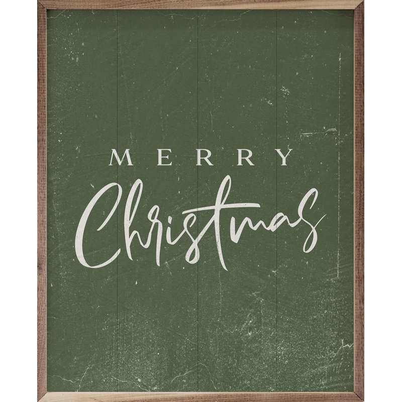 Merry Christmas Fancy Green, H 30 po x l 24 po x P 1 po