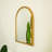 20'' Avri Mirror, Golden Beaded Arch-Shaped PU Decorative Mirror In Retro Style