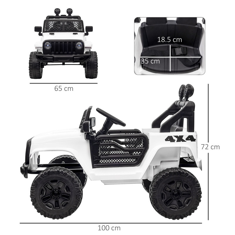 Gorby Isabelle & Max 12V 1 Seater All-Terrain Vehicles Battery Powered Ride On with Remote Control, White