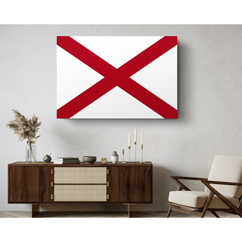 «Alabama State Flag», impression sur toile tendue, L 36 po x H 24 po