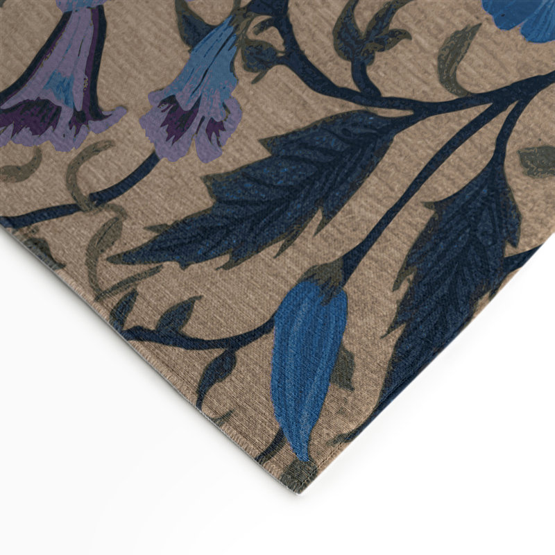 Tapis d'intérieur et d'extérieur gris Botanical, Rectangle 5 pi x 7 pi