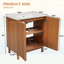 Meuble-lavabo traditionnel de 76 cm (29,9 pouces) avec lavabo en céramique, pieds en bois et tablette réglable en forme de U pour un rangement optimal.