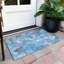 Tapis bleu intérieur / extérieur lavable à la machine Xhevrie-789788342