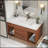 35.4"Single Bathroom Vanity With Integrated Ceramic Sink