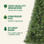Arbre de Noël artificiel non éclairé 6 pi avec 490 pointes, branches pleines en PVC, arbre de Noël classique avec support en plastique à 4 pieds pour la décoration intérieure