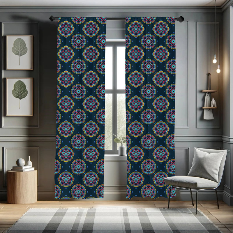 Semi-Sheer Rod Pocket Single Curtain Panel, 28" x 84"