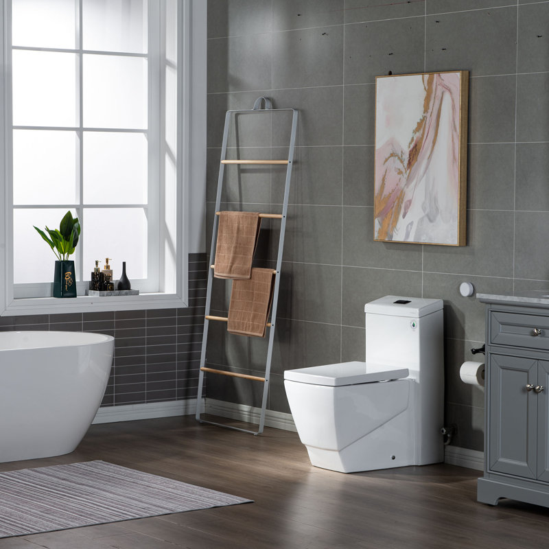 Dual-Flush Elongated One-Piece Toilet, Matte Black