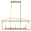 10 - Light 38" Wide Dimmable Kitchen Island Square / Rectangle Chandelier Farmhouse Linear Pendant for Dining Room-257170433