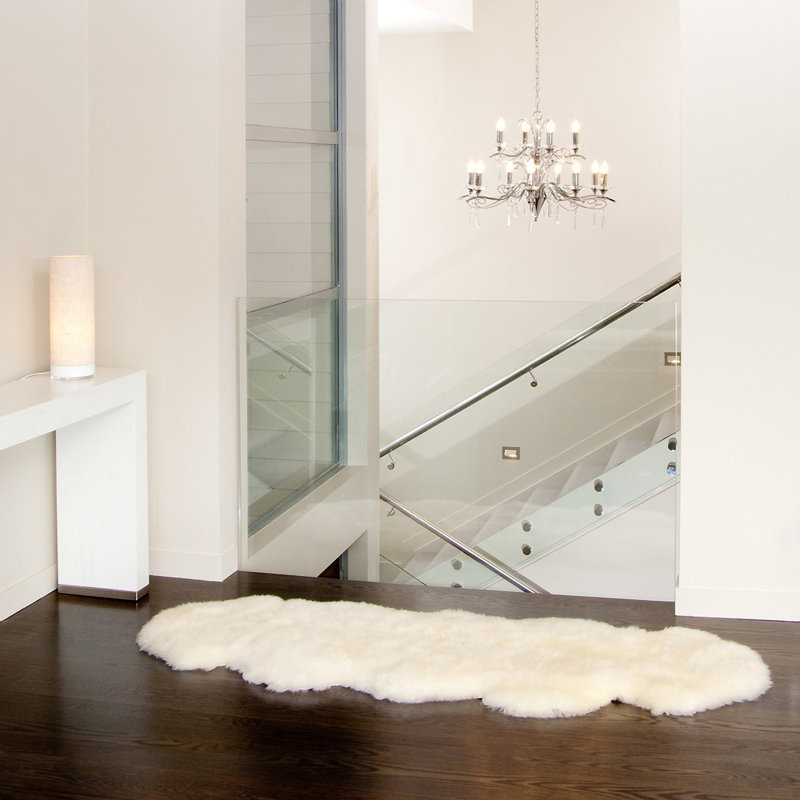 Colello Natural New Zealand Sheepskin Area Rug, Novelty 6' x 8'