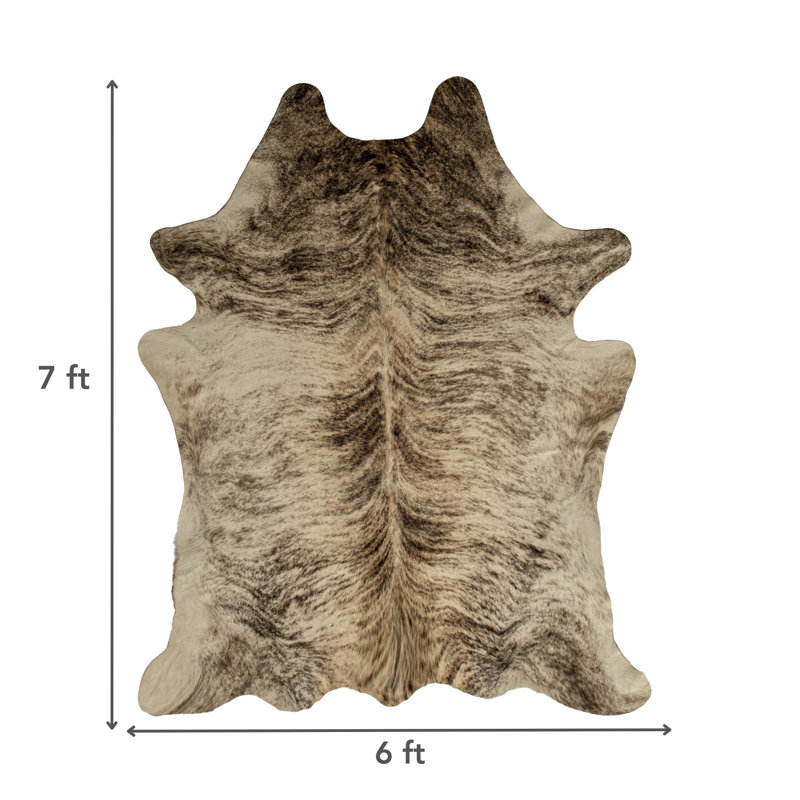 Tapis zèbre en peau de vache Abhinav
