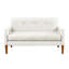 Canapé d'angle moderne beige chenille, dossier fixe, coussins d'assise réversibles, hauteur du colis : 44,5 cm, poids : 36,3 kg