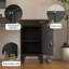 Table de chevet en métal noir, armoire de rangement sous le bureau avec tablette réglable, armoire de rangement avec serrure pouvant être utilisée comme table d'appoint, petite armoire de rangement empilable pour la chambre à coucher, le salon, le bureau et la salle de sport-844317556