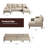 110" U-Shaped Sectional Sofa with Double Chaises, 4-Seat Couch with Deep Seat for Apartment Living Room-2061117383