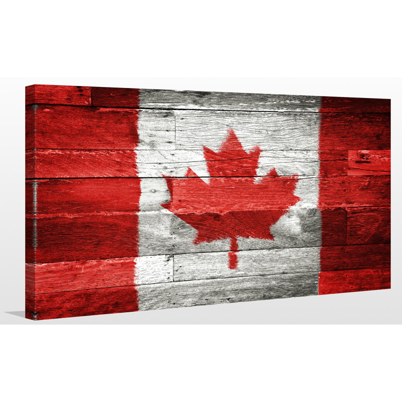 « canada », reproduction d’art sur toile tendue, H 18 po x l 30 po x P 1 po