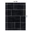 Tapis noir antidérapant Windowpane Grid-927281000