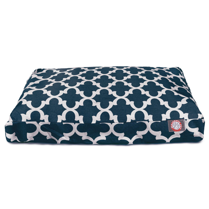 Trellis Geometric Pillow, Navy, Large (36" W x 44" D x 5" H)