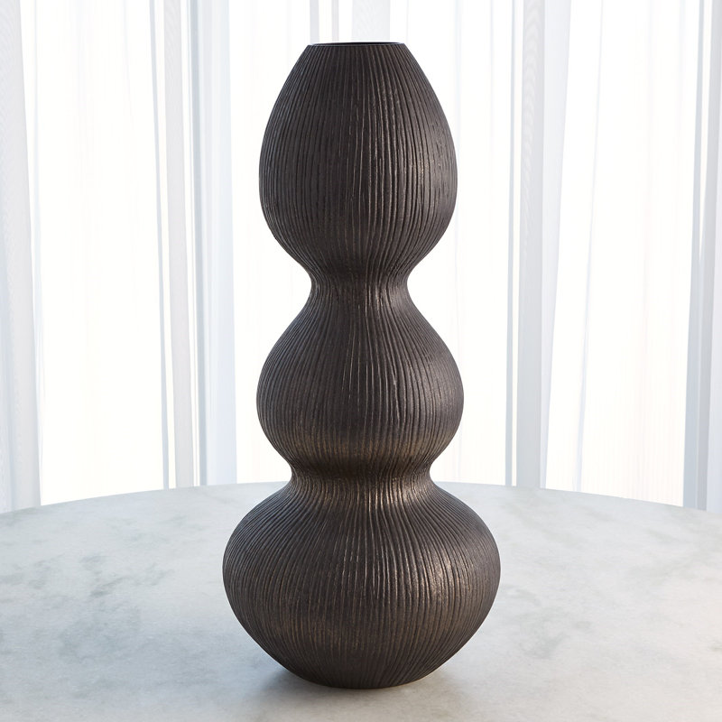 Ceramic Table Vase, 26.5" H x 12" W x 12" D, White