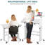 Petit bureau debout de 23,6 po avec roulettes, bureau mobile debout avec sièges et sièges 2 modes, table debout portable sur roulettes pour tapis de marche, bureau d'ordinateur roulant réglable en hauteur-121273358