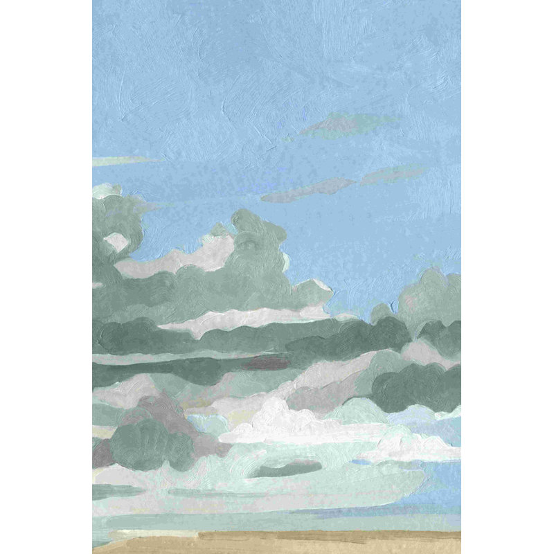 Nuage océanique II - peinture sur toile tendue, H 18 po x l 12 po x P 1,25 po
