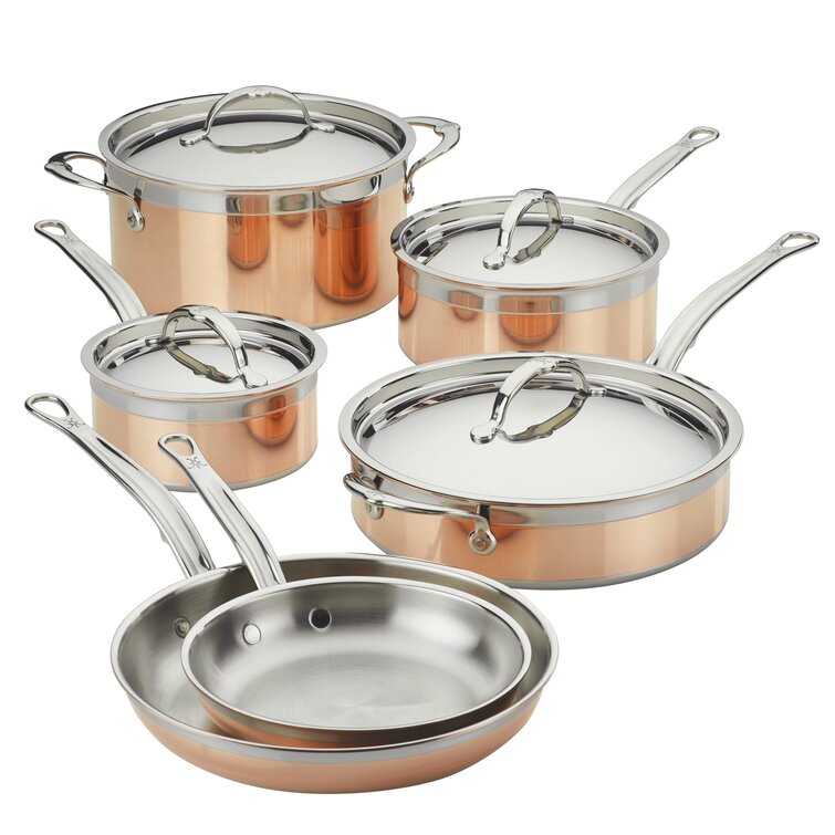 Copper Core 5-ply Bonded Cookware Set, 10 piece Set