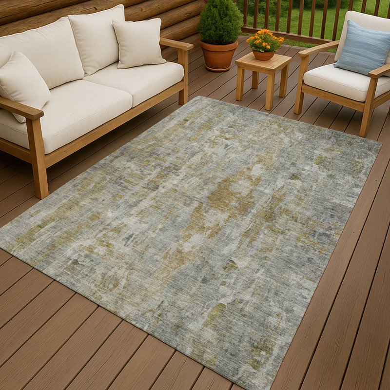 Machine Washable Indoor/Outdoor Mattis ACN2310 Abstract Rug, Rectangle 5' x 7'6"