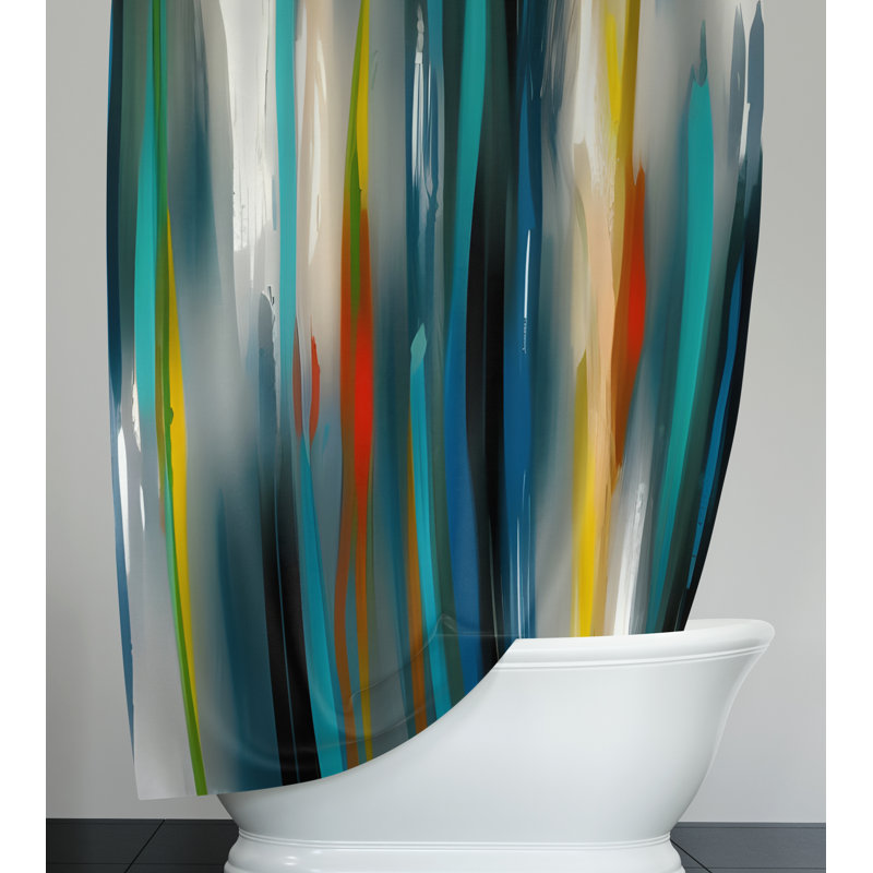 Rideau de douche Cyara, H 72 po x l 70 po, Vibrant Abstract