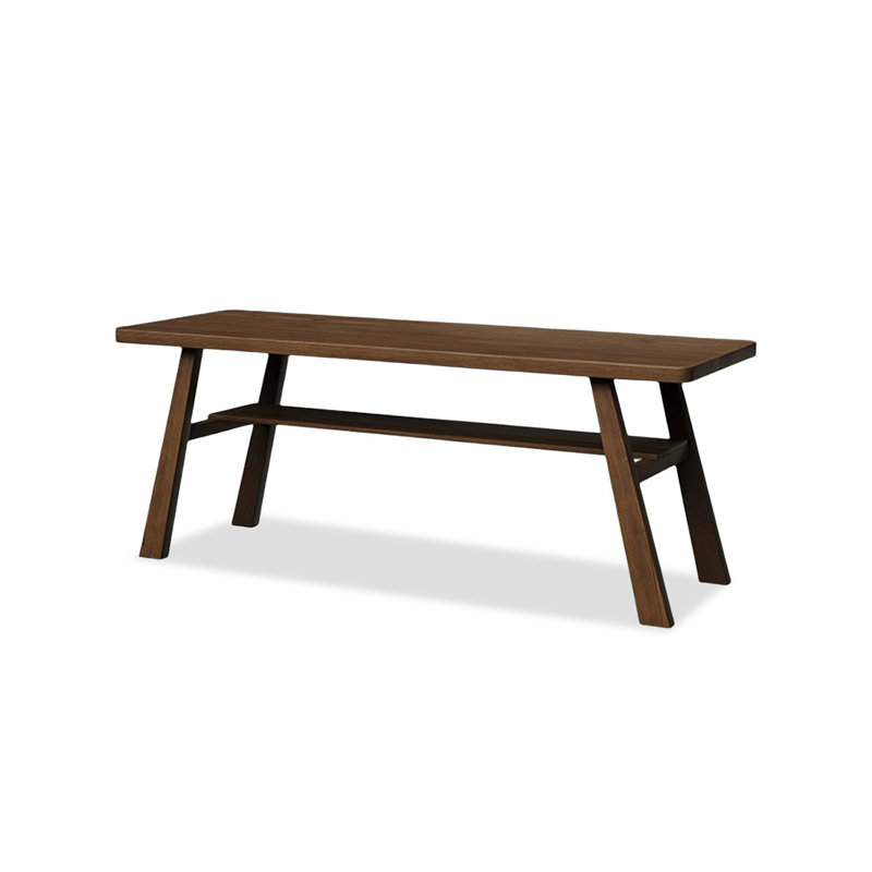 Nut-brown Rectangular Solid Wood  desk, 29.53" H x 62.99" W x 23.62" D