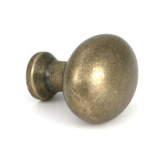 Moore Cabinet Knob, Burnished Brass, 1.26" Knob Diameter