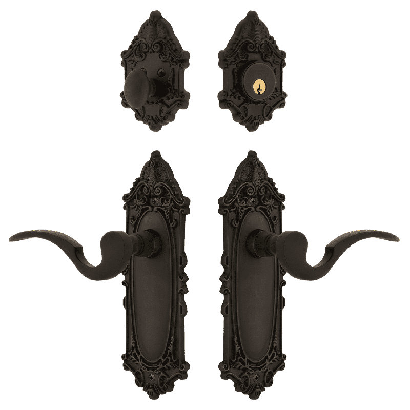 Nostalgic Warehouse Victorian Entry Set with Manor Lever, Oil-Rubbed Bronze, 2.375