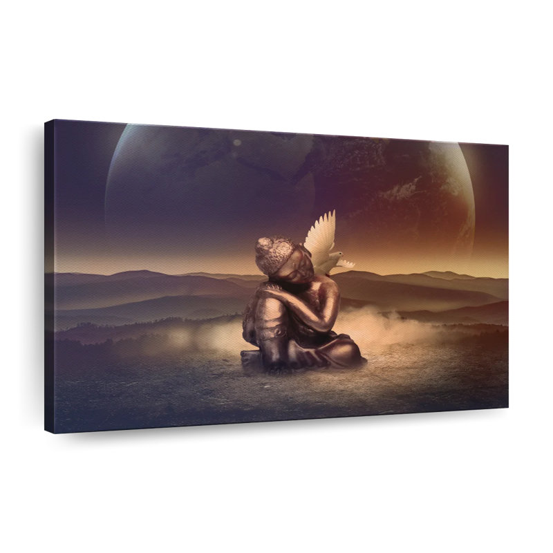«Blissful Buddha», reproduction sur toile tendue, H 30 po x l 45 po x P 1,25 po