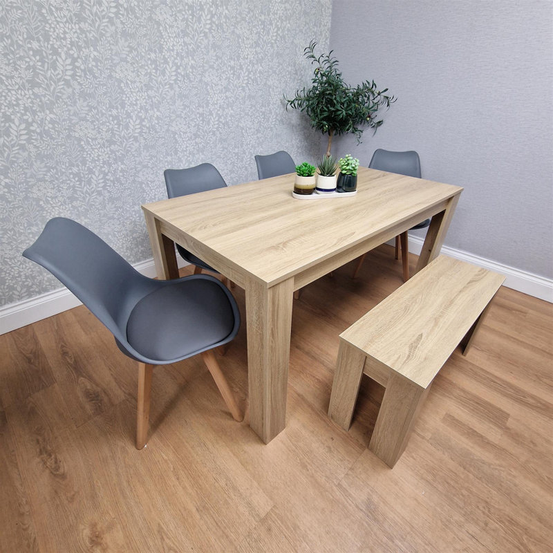 Romao 6 - Person Dining Set, 75cm H x 140cm W x 80cm D