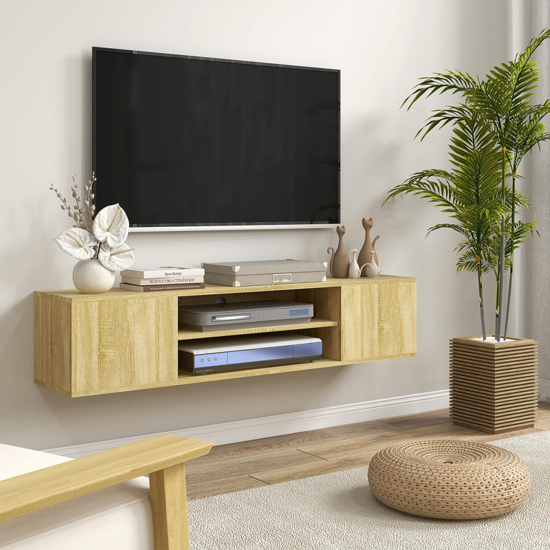 Unfinished TV Stand for TVs up to 60", Natural Wood