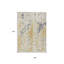 Tapis intérieur lavable abstrait doré et ivoire 8 pi x 10 pi