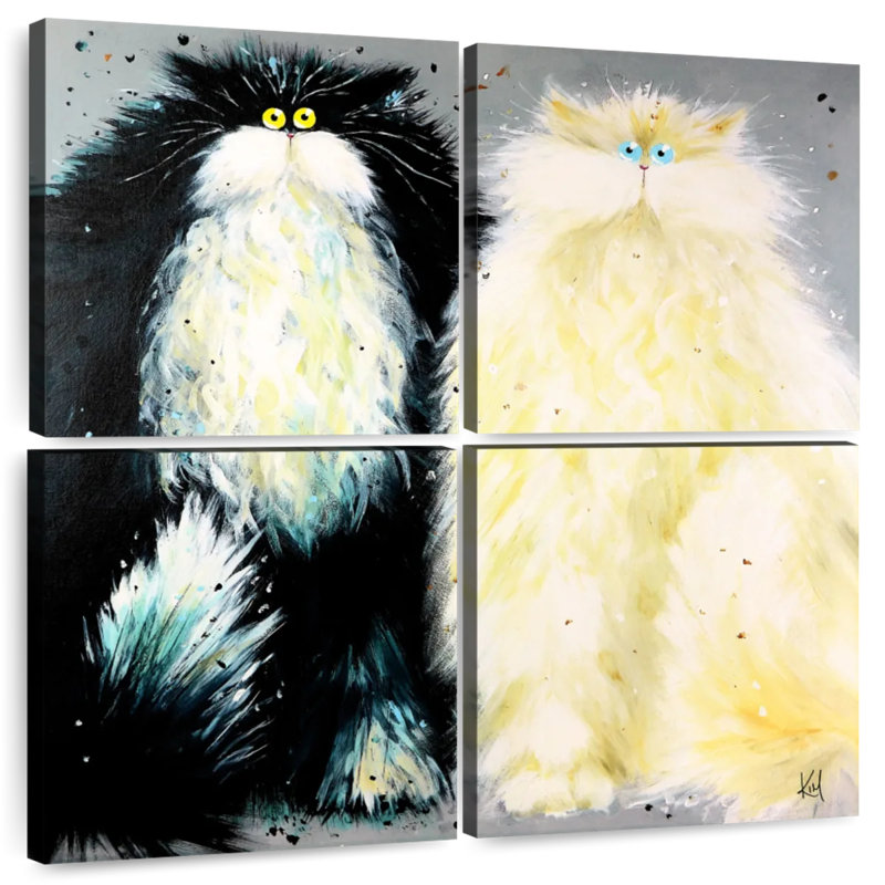 Brampt Mr And Mrs Cats, 45" H x 45" W