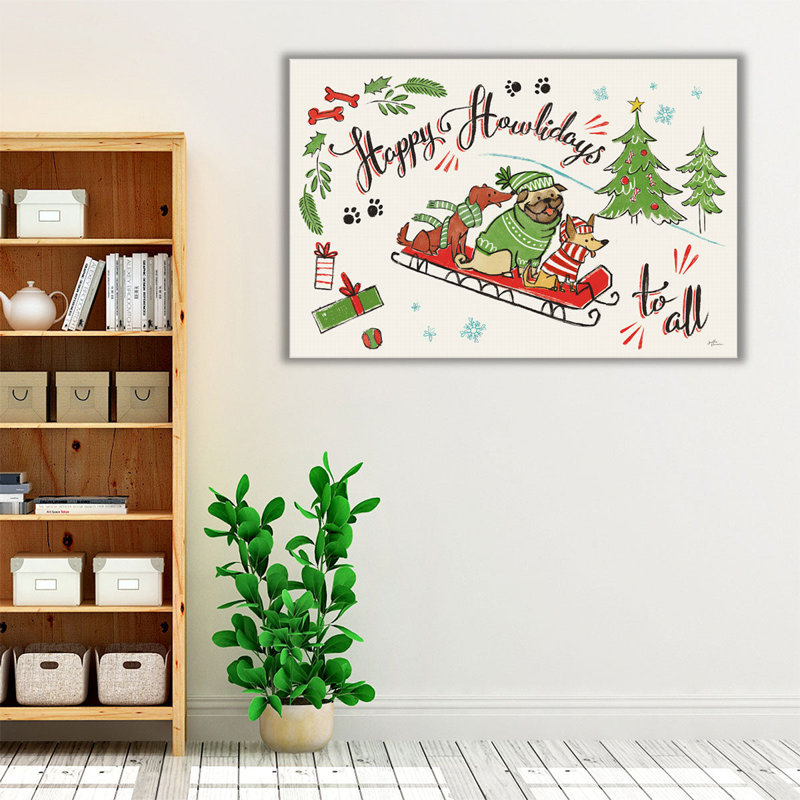 «Winter Wooferland I», reproduction d'art sur toile, H 24 po x l 36 po