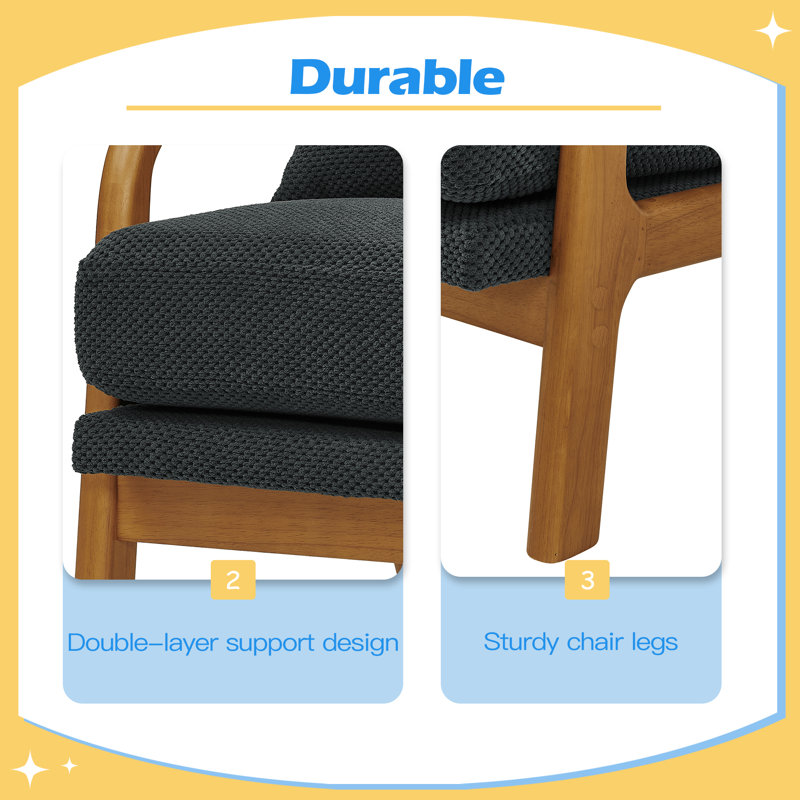 Chaise longue en bois durable et fonctionnelle, Dark Grey