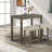 42" 3 - Piece Solid Wood Dining Set with 2 Upholstered Stool