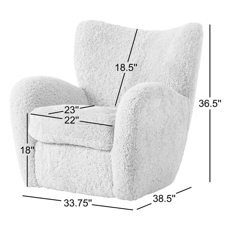 Amelie Chair-Beige Shearling, Monte Olive Performance Velvet