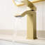 Robinet de salle de bain brossé or - Type de cartouche, robinet de plomberie en alliage d'aluminium contemporain
