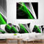 Coussin décoratif abstrait, motif fractal vert blanc - lignes fractales vert blanc-29347870-29347872