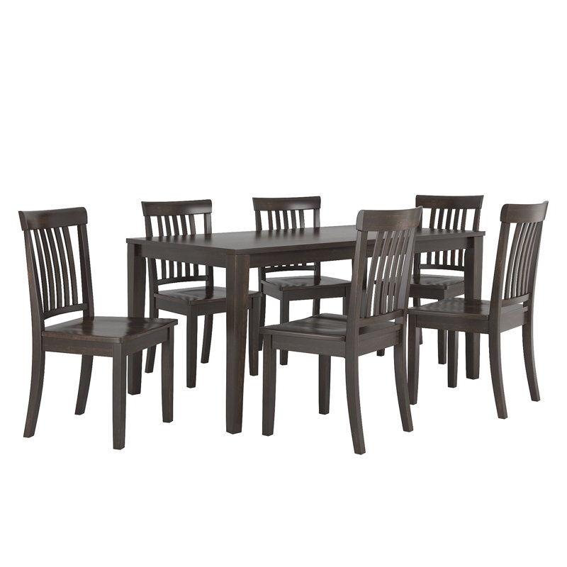 Ensemble repas 6 personnes Phillipston, Noir antique