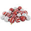 Boules de Noël rayées incassables et incassables - 2,25 po (58 mm) - 60 carats