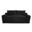 Canapé deux places en velours côtelé avec coussin de dossier moelleux-1245153900