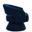 Fauteuil pivotant de chambre à coucher moderne, revêtement en velours bleu marine, velours rotatif à 360 degrés, fauteuil confortable
