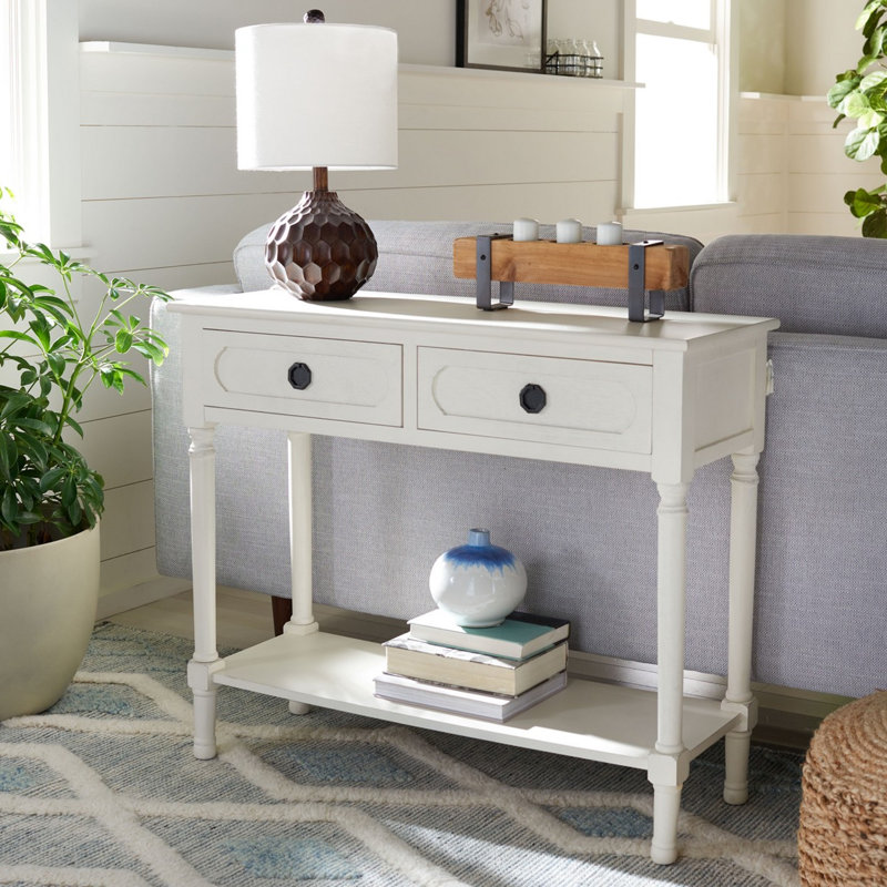 Padula 35.5'' Console Table, Distressed White